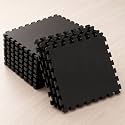 EASYHOME 24mm Interlocking Gym Mats for Floor, Super Thick Workout Mat for Heavy Exercise &amp; Floor Protection, EVA Foam Mat- 60x60cm (12 Tiles - 48Sqft)