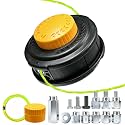 Easy Load & Auto Feed Trimmer Head, Universal Weed Eater Head Replacement for Echo, Ego, Dewalt, Stihl, Husqvarna Weed Eater, Speed Feed String Trimmer Head with 12FT/0.095 Trimmer Line