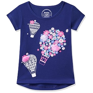 easybuy girl39s regular t-shirt ss21mr09gx_navy 3y