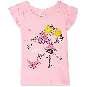 easybuy girl39s regular t-shirt ss21mr51gx_baby pink 4y