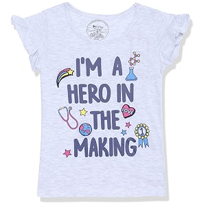 easybuy girl39s regular t-shirt ss21mr13gx_ecru 8y