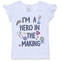Easybuy Girl's Regular T-Shirt (SS21MR13GX_Ecru 3Y)