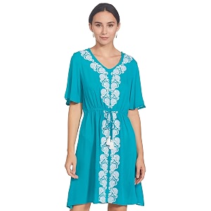 EASYBUY Womens Crepe A-Line below The Knee