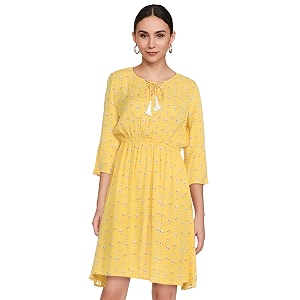 Easybuy Womens Rayon A-Line Casual Dress