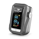 EASYCARE Pulse Oximeter Fingertip (EC2970) – Oxygen Saturation Monitor, SpO2, PR, P1, RR & Heart Rate Tracker, OLED Display, Blood Oxygen Meter Finger Oximeter, Portable Oxygen Monitor with Four-Color TFT Screen [Battery 