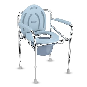 easycare894 imported 3-in-1 toilet chair for adults adjustable height amp foldable potty chair western seat adults and old age people portable commode chair weight bearing capacity 105kg