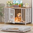 Easycom 41.3''Assembly-Free Dog Crate, Dog Kennel with Tag &amp; Bowls (DC107)