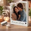Easycosy Custom Building Bricks Photo Block Gifts for Boyfriend Anniversary