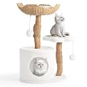 Easyego Modern Cat Tree, 26.3" Aesthetic Wood Cat Tree Tower for Small Cats