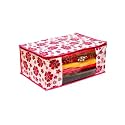 Saree Covers with Zip – 9 Inch, Non-Woven, Flower Design, Wardrobe Organizer, Clothes Storage Bag with Transparent Window, Saree Bags for Storage, Pack of 3, Pink