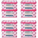 Saree Covers with Zip – 9 Inch, Non-Woven, Flower Design, Wardrobe Organizer, Clothes Storage Bag with Transparent Window, Saree Bags for Storage, Pack of 1, Pink