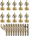 Easyhome Gold Curtain Knobs Rod Rail Bracket