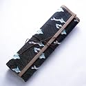 Easyou Bamboo Calligraphy Brush Holder Rollup Portable Protector 36x34cm(14.1"*13.4") with Wave Pattern