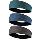 EasYoung Men's Headbands, Sweat Wicking Men's Headbands, Mens Sport Headbands for Running or Fitness, Non-Slip, Breathable