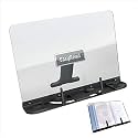 EasyRead Pro Book Reading Stand Holder with Adjustable Angles for School Office Home,Lightweight Portable for Books Enjoy Hands Free Reading.Good for Gifting(42.4cmsX30.8cms)Transparent with Grey Base