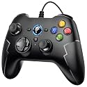 EasySMX USB Controller, Wired PC Gaming Controller Joystick with Dual-Vibration Turbo and Trigger Buttons for Windows/Steam/Android/ PS3/ Android TV Box/Tesla