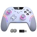 EasySMX X20 Wireless Gaming Controller with RGB Backlit, 2-Stage Hall Effect Stick, 1000Hz Polling Rate, 6-Axis Gyro on Multi-Platform, Mech Buttons- Compatible with PC/Switch/Steam/Android