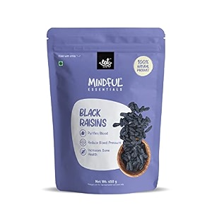 eat anytime premium black raisins 450 g  dried kali kishmishkismis without seeds  rich in antioxidants amp fibre  naturally sweet healthy treat