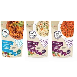 eat easy ready to eat rice combo of 3- schezwan mexican amp veg fried rice