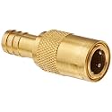 Eaton Hansen FTS308 Brass Straight Hose Stem Hydraulic Fitting, Socket, 1/2" Hose ID, 3/8" Body