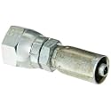 EATON Weatherhead Coll-O-Crimp 04E-04L 30 Degree Flare Female Swivel Fitting, AISI/SAE 12L14 Carbon Steel, 1/4" Hose ID, 1/4" Pipe Size