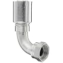 EATON Weatherhead Coll-O-Crimp 20U-A40 90 Degree Female Swivel Short Drop Tube Elbow Fitting, Low Carbon Steel, 1-1/4" Hose ID, 1-1/4" Tube Size