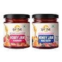Eatopia Sugar Free Mixed Berry &amp; Strawberry Honey Jam | 100% Pure &amp; Natural | Healthy Jam for Kids &amp; Adults | No Added Flavours &amp; Preservatives | 70% Real Fruits | Sweetness from Real Fruits &amp; Honey | 240g