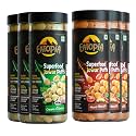 Eatopia 3 Mood Masala & 3 Cream & Onion Jowar Puffs | No Preservatives, Not fried, Gluten Free, Slow Roasted | High Protein & Fiber | Low Calorie Healthy Snacks | 80% Jowar | Pack of 6 (Pet Jar)