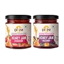 Eatopia Sugar Free Strawberry & Mulberry Honey Jam | 100% Pure & Natural | Healthy Jam for Kids & Adults | No Added Flavours & Preservatives | 70% Real Fruits | Sweetness from Real Fruits & Honey | 240g Ea