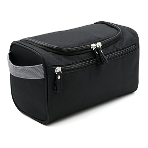 eayira travel 13 cms toiletry bag cosmetic bag with hook for travel makeup organizer cosmetic pouch household grooming kit makeup bag black