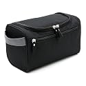 EAYIRA Travel 13 Cms Toiletry Bag Cosmetic Bag with Hook for Travel, Makeup Organizer, Cosmetic Pouch, Household Grooming Kit, Makeup Bag (Black)