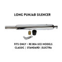 EAZ Long Punjab Silencer Free Flow (Chrome BS3-BS4 Royal Enfield Classic, Classic Chrome, Classic 350, Classic 500, Thunder Bird 350, Thunder Bird 500 Full Exhaust System (Mild Steel)