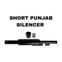EAZ Short Punjab Silencer Free Flow For RE (Big Mouth, Black) Royal Enfield Classic 350, Classic 500, Electra 350, Thunder Bird 350, Thunder Bird 500 Full Exhaust System (Mild Steel)