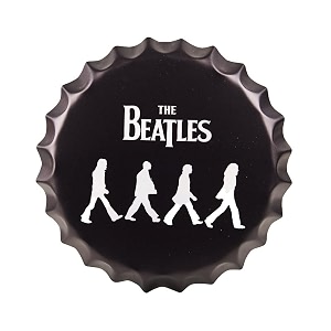eazywagon decorative metal bottle caps wall sign plates - 14x14 inches  the beatles_61  metal sign wall hanging bottle cap for home bar amp cafe decoration  retro amp vintage scratch look wall plaques