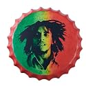 EAZYWAGON Decorative Metal Bottle Caps Wall Sign Plates - 14X14 Inches – BOB MARLEY | Metal Sign Wall Hanging Bottle Cap for Home, Bar &amp; Cafe Decoration | Retro &amp; Vintage Scratch Look Wall Plaques