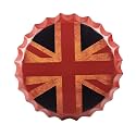 EAZYWAGON Decorative Metal Bottle Caps Wall Sign Plates - 14X14 Inches – UK flag | Metal Sign Wall Hanging Bottle Cap for Home, Bar &amp; Cafe Decoration | Retro &amp; Vintage Scratch Look Wall Plaques