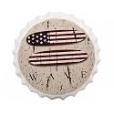 EAZYWAGON Decorative Metal Bottle Caps Wall Sign Plates - 14X14 Inches – Wave | Metal Sign Wall Hanging Bottle Cap for Home, Bar &amp; Cafe Decoration | Retro &amp; Vintage Scratch Look Wall Plaques