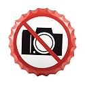 EAZYWAGON Decorative Metal Bottle Caps Wall Sign Plates - 14X14 Inches – No-Photography | Metal Sign Wall Hanging Bottle Cap for Home, Bar &amp; Cafe Decoration | Retro &amp; Vintage Scratch Look Wall Plaques