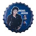 EAZYWAGON Metal Bottle Caps Wall Sign Plates - 14X14 Inches – MIC HAEL JACK SON BLUE | Metal Sign Wall Hanging Bottle Cap for Home, Bar &amp; Cafe Decoration | Retro &amp; Vintage Scratch Look Wall Plaques