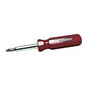 Eazypower 45540 12-Pack Red 4-in-1 Phillips/Slotted #1/4-5, #2/8-10 Extruded Handle Screwdriver 5/16-inch Hex