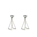 Classic Pyramid Tealight Candle Holders with Glass Holders-Decoration Items for Home Furniture Decoration of Table Top and for Festival Gifts