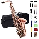 Eb Alto Saxophone - Beginner &amp; Professional, Student &amp; Adult, Antique Red Saxophone
