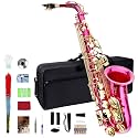 Eb Alto Saxophone - Student &amp; Adult Beginner Sax, Pink
