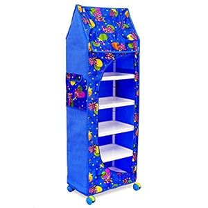 ebee 6shelves fancy collapsible closetcabinet -blue