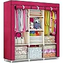 Ebee 6+2 Layer Fancy Collapsible Closet/Cabinet (Pink)