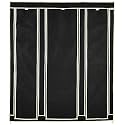 Ebee 6+2 Layer Fancy Collapsible Closet/Cabinet (Dark Brown)