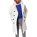 Ebifin Boys Notch Lapel Double Breasted Long Trench Coat Casual Classic Peacoat