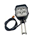 Ebike Headlight Super Bright Night Riding Horn Front Light with Horn 3 Pin Male Connector for 36V 48V Foldable Mountain EBikes 470 Lux Brightness Bicycle Light