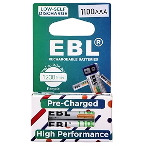 ebl 1100mah aaa rechargeable - pack of 2 battery