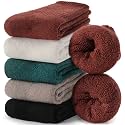 EBMORE 5 Pairs Women Merino Wool Boot Socks Warm Thermal Winter Thick Hiking Cozy Cabin Crew Comfy Socks for Ladies